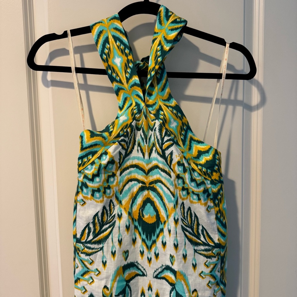 NWT Farm Rio Tropical Tapestry Off-White Halter Neck Dress | XS - Picture 5 of 10